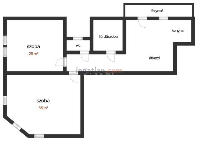 Kiadó téglalakás, albérlet, Kecskeméten 255 E Ft / hó