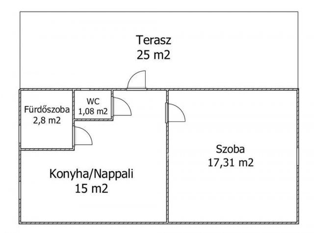 Eladó téglalakás, Szentesen 30 M Ft, 1 szobás