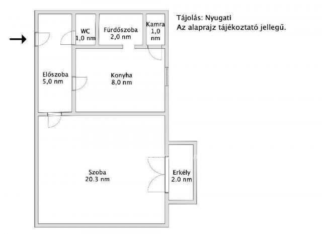 Eladó téglalakás, Budapesten, X. kerületben 50 M Ft, 1 szobás