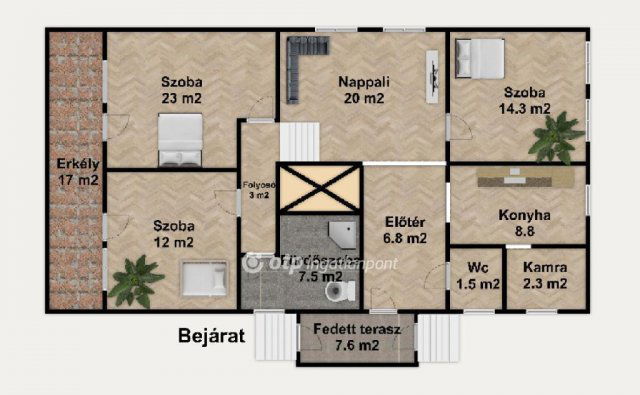 Eladó téglalakás, Győrött 66.9 M Ft, 4 szobás