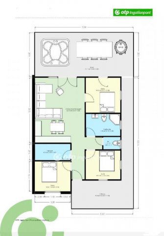 Eladó téglalakás, Sárváron 88.9 M Ft, 3 szobás