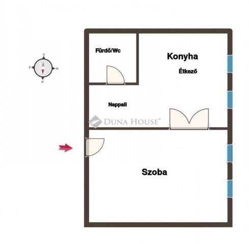 Eladó téglalakás, Pécsett 53.9 M Ft, 2 szobás