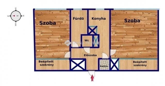 Eladó téglalakás, Budapesten, IV. kerületben 68.9 M Ft, 2 szobás