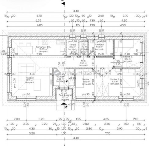 Eladó családi ház, Dánszentmiklóson 60 M Ft, 4 szobás