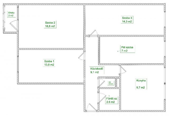 Eladó panellakás, Berettyóújfaluban 49.9 M Ft, 3+1 szobás