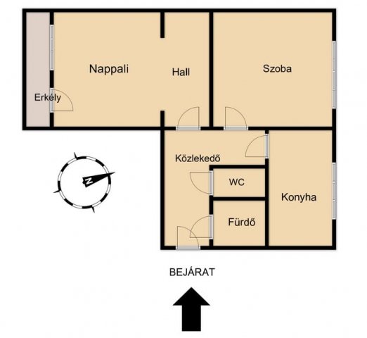 Eladó panellakás, Győrött 53.5 M Ft, 2 szobás