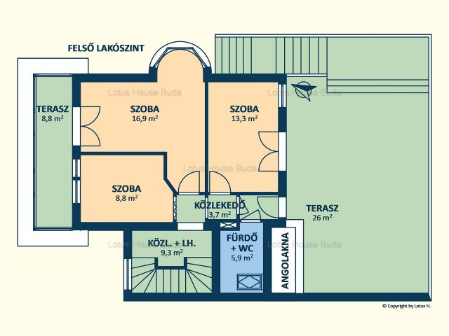 Eladó ikerház, Budapesten, II. kerületben 279 M Ft, 4 szobás