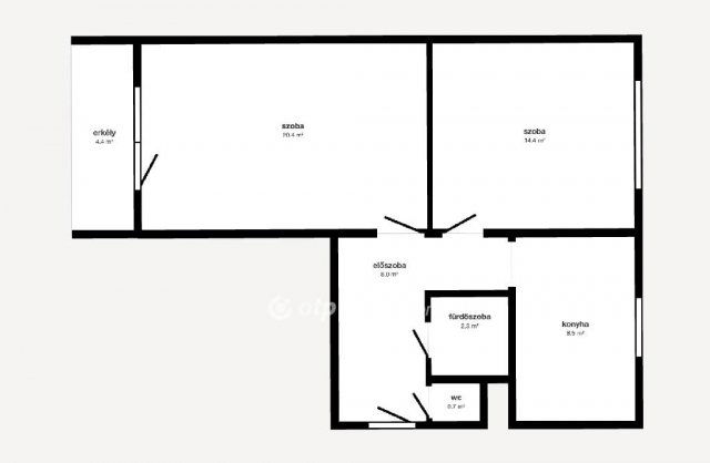 Eladó téglalakás, Miskolcon 34.9 M Ft, 2 szobás