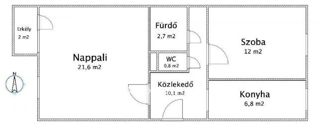 Eladó panellakás, Ajkán 40.55 M Ft, 2 szobás