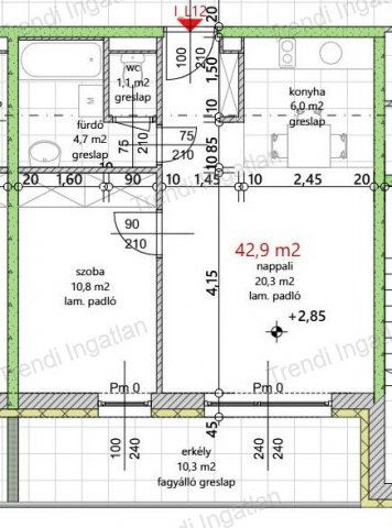 Eladó téglalakás, Győrött 44.297 M Ft, 2 szobás