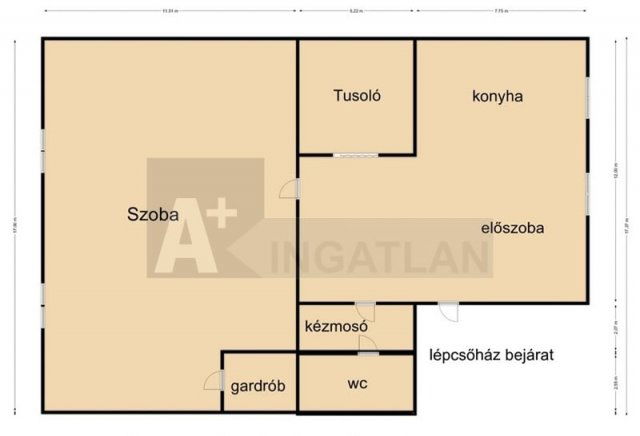 Kiadó téglalakás, albérlet, Szegeden 150 E Ft / hó, 1 szobás