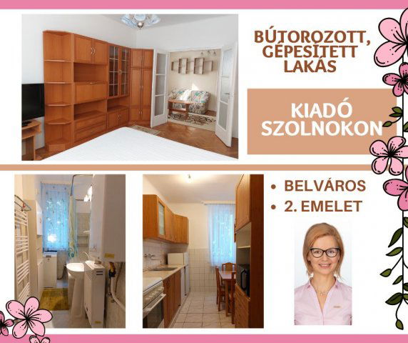 Kiadó téglalakás, albérlet, Szolnokon 140 E Ft / hó, 1+2 szobás