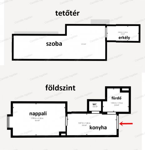 Eladó téglalakás, Balatonfüreden 56.9 M Ft, 2 szobás