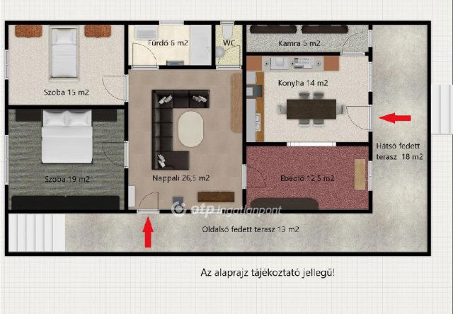 Eladó családi ház, Bácsbokodon 55 M Ft, 6 szobás