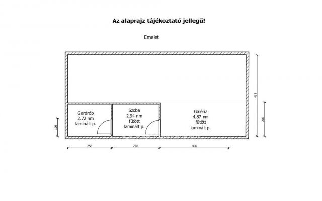 Eladó téglalakás, Abdaon 79 M Ft, 1+2 szobás