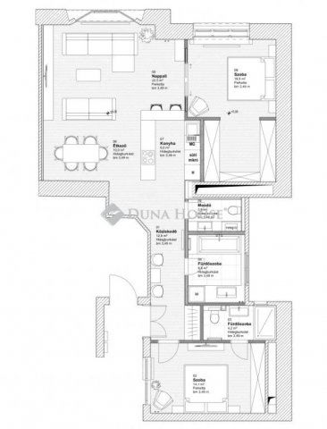 Eladó téglalakás, Budapesten, V. kerületben 249.9 M Ft, 3 szobás
