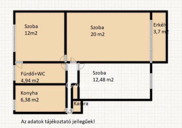 Eladó téglalakás, Nagyatádon 36.3 M Ft, 3 szobás