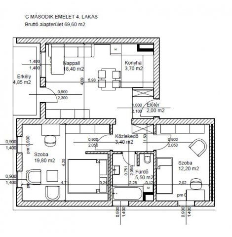 Eladó téglalakás, Bicskén, Csákvári úton 78 M Ft, 3 szobás