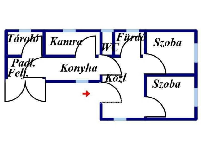 Eladó családi ház, Alapon 22 M Ft, 2 szobás