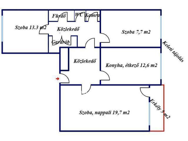 Eladó téglalakás, Nyíregyházán 64.9 M Ft, 2+1 szobás