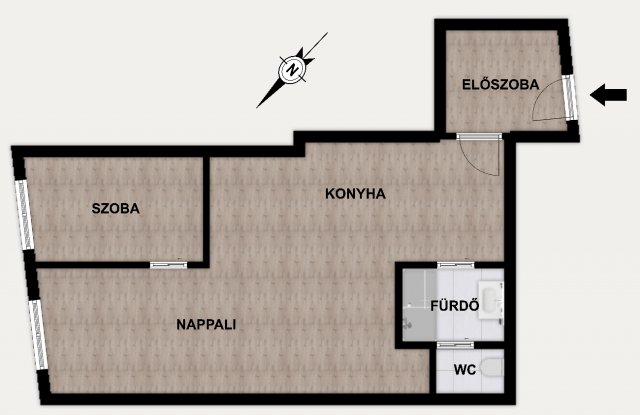 Eladó téglalakás, Budapesten, VI. kerületben, Rózsa utcában