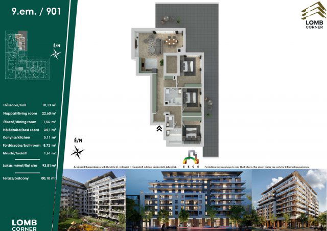 Eladó téglalakás, Budapesten, XIII. kerületben, Lomb utcában