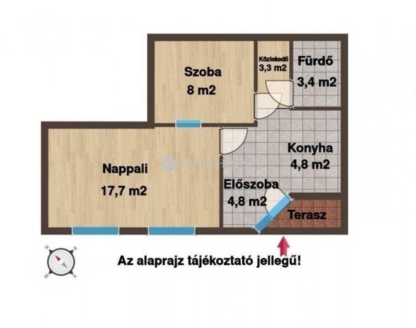 Eladó téglalakás, Dunakeszin 49.4 M Ft, 2 szobás