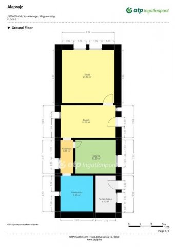 Eladó sorház, Vönöckön 25 M Ft, 1 szobás