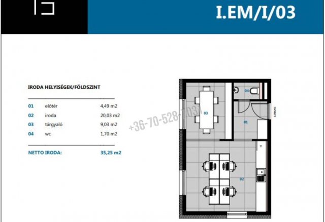 Eladó iroda, Komáromban, Igmándi úton 37.3 M Ft, 1 szobás