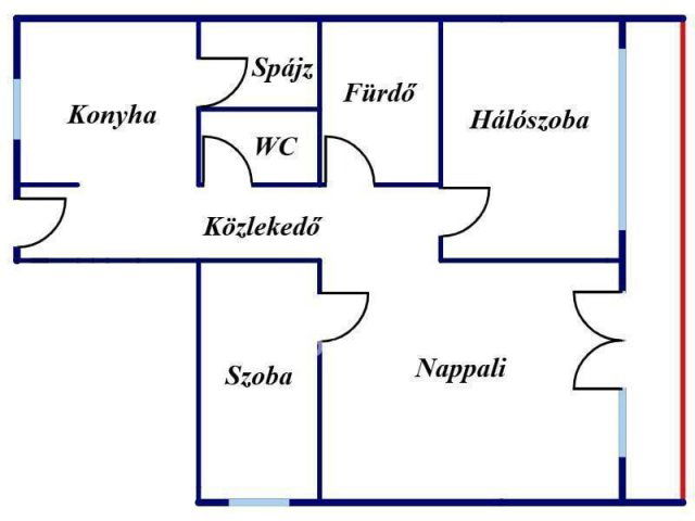 Eladó téglalakás, Egerben 52.8 M Ft, 2+1 szobás