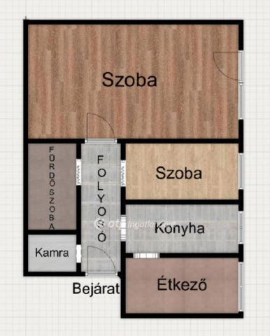 Eladó téglalakás, Hajdúszoboszlón 48.5 M Ft, 1+2 szobás
