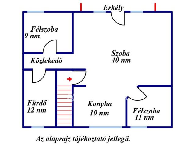 Eladó téglalakás, Békéscsabán 54.5 M Ft, 1+2 szobás