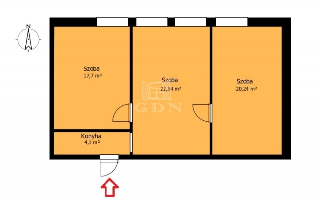 Eladó iroda, Miskolcon 19.9 M Ft, 3 szobás / költözzbe.hu