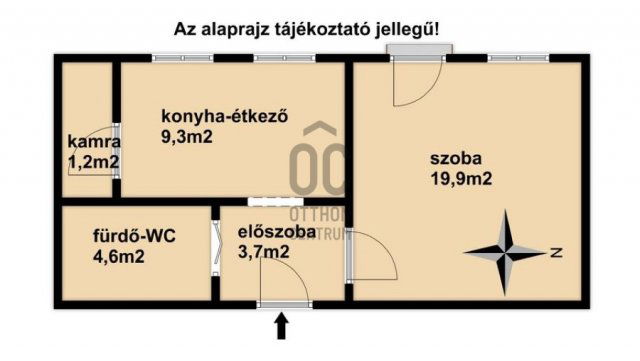 Eladó téglalakás, Nagykanizsán 14.9 M Ft, 1 szobás