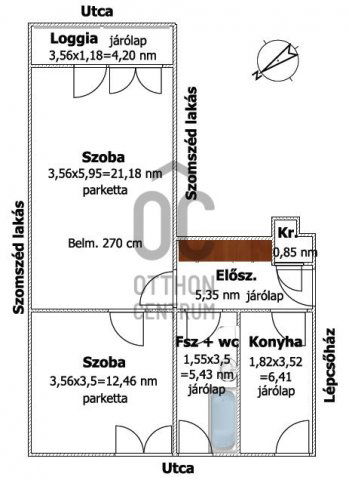 Eladó téglalakás, Makón 32 M Ft, 2 szobás