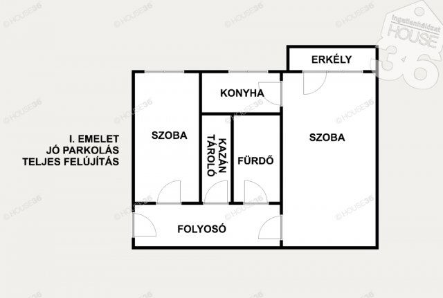 Eladó téglalakás, Kecskeméten 34.9 M Ft, 2 szobás