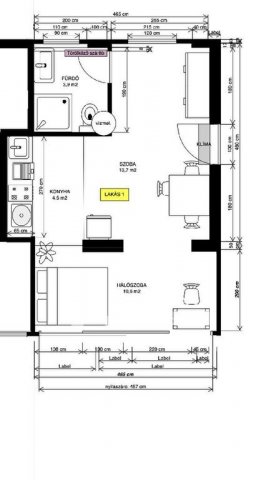Kiadó téglalakás, albérlet, Szegeden 220 E Ft / hó, 1 szobás