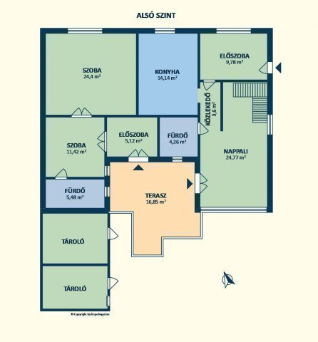 Eladó családi ház, Budapesten, XXII. kerületben, Baross utcában