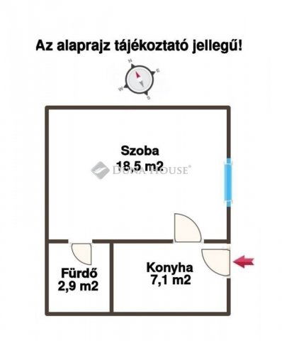 Eladó téglalakás, Budapesten, X. kerületben 32 M Ft, 1 szobás