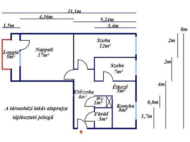 Eladó panellakás, Kecskeméten 55 M Ft, 2+1 szobás