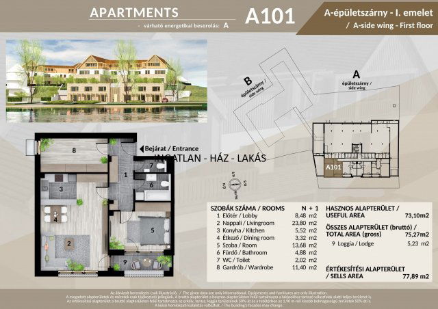 Eladó téglalakás, Veresegyházon 112.93 M Ft, 2 szobás