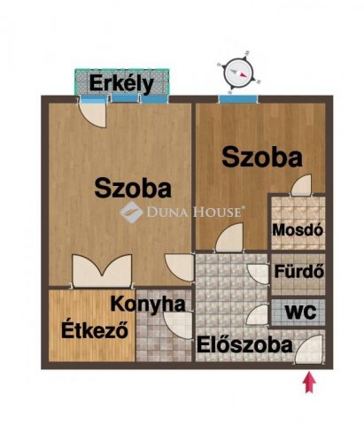 Eladó téglalakás, Komlón, Vörösmarty Mihály utcában 16.9 M Ft