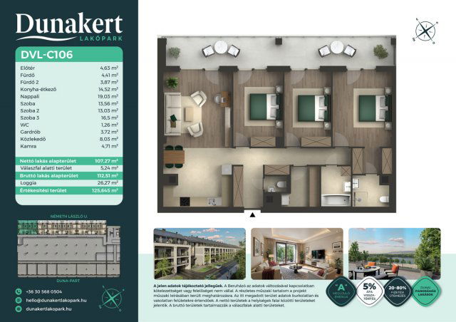 Eladó téglalakás, Vácon, Németh László utcában 110.99 M Ft