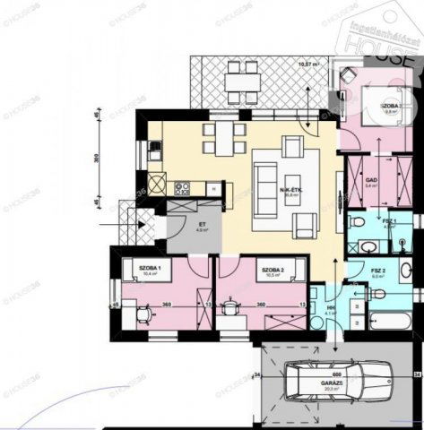 Eladó ikerház, Kecskeméten 85 M Ft, 4 szobás