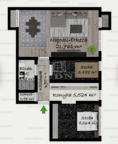 Eladó téglalakás, Budapesten, X. kerületben 61.5 M Ft