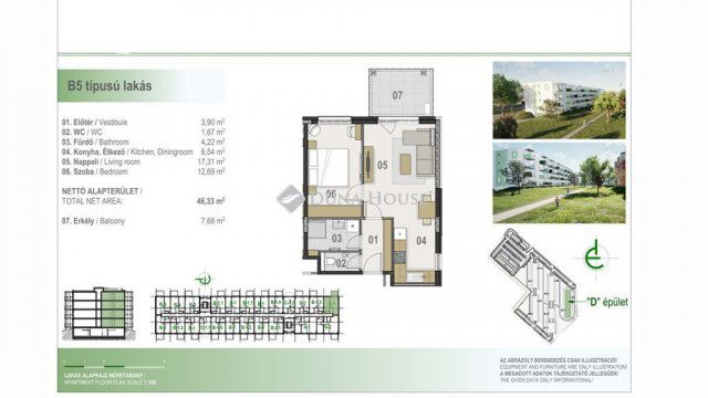 Eladó téglalakás, Debrecenben 65.221 M Ft, 2 szobás