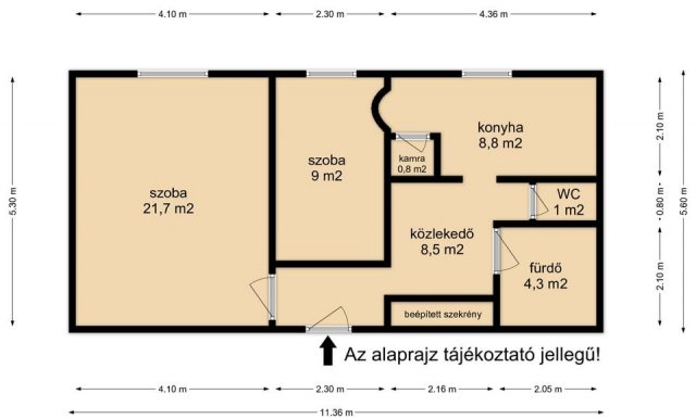 Eladó téglalakás, Nagykanizsán 26.9 M Ft, 2 szobás