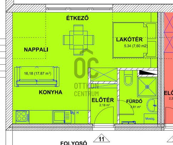 Eladó téglalakás, Makón 23.9 M Ft, 1 szobás