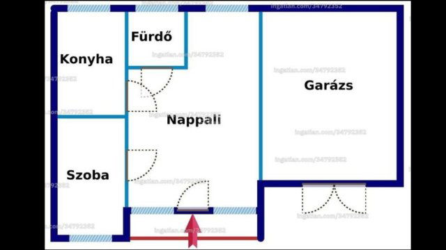 Eladó mezogazdasagi ingatlan, Baján 25 M Ft, 1 szobás