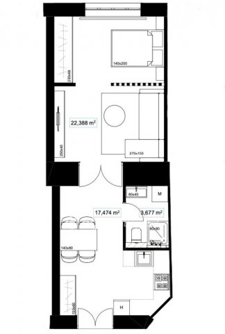 Eladó téglalakás, Budapesten, VI. kerületben 79.2 M Ft, 1 szobás